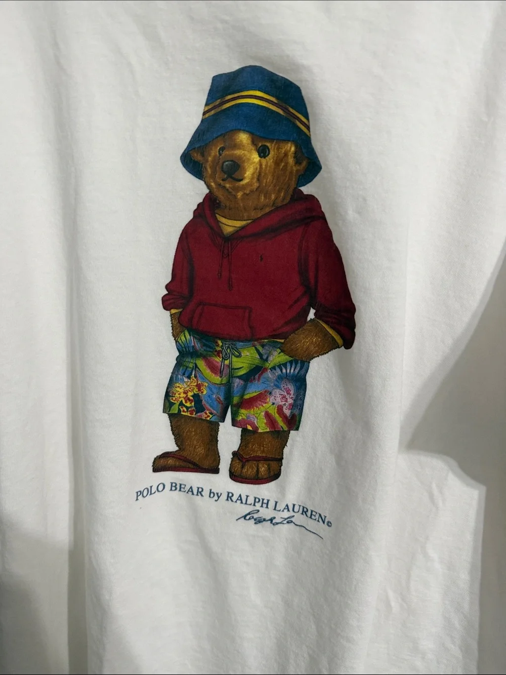 Polo by Ralph Lauren White Bear Graphic Short Sleeve Tee